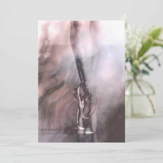 En Pointe - Ballet Dancer in Pointe Shoes Painting (Standing Front)