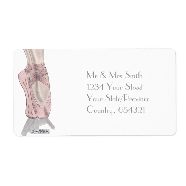 En pointe label (Front)
