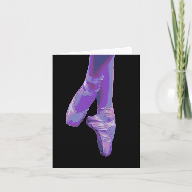 En Pointe Purple- Blank Note Card (Front)