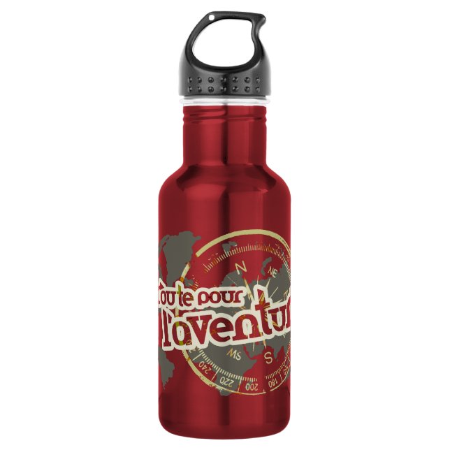 en route pour l'aventure traveler water bottle (Front)