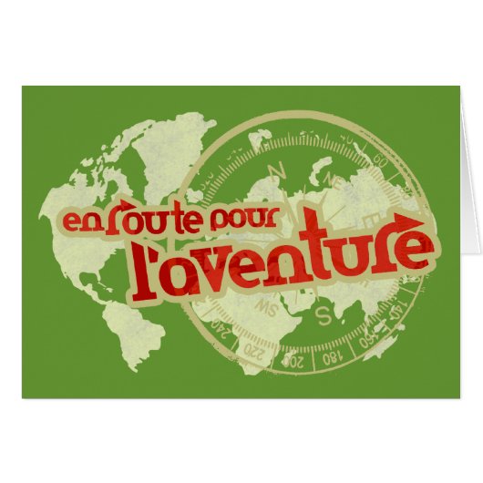 en route pour l'aventure vacation card (Front Horizontal)