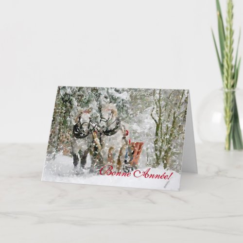 En traineau holiday card