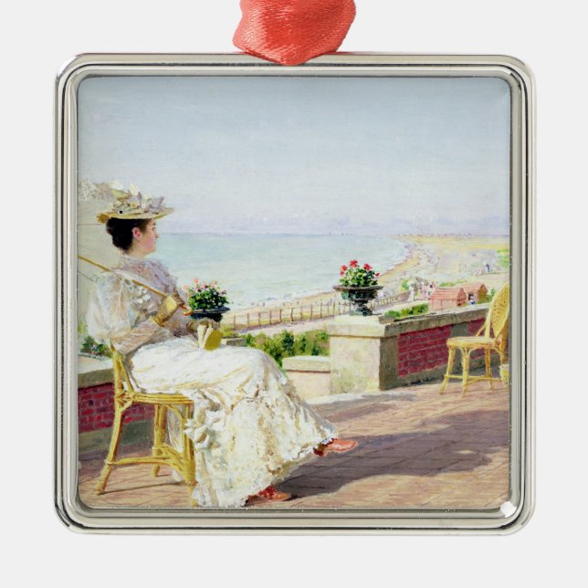 En Vacance Metal Ornament (Front)