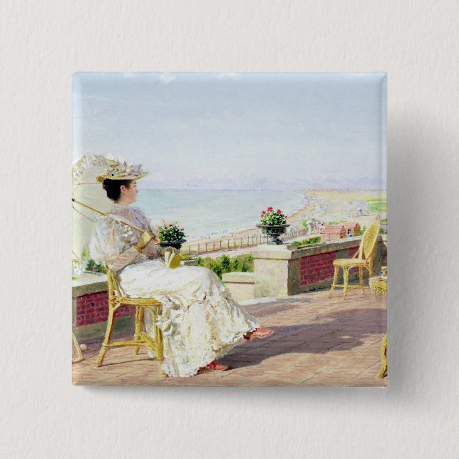 En Vacance Pinback Button (Front)