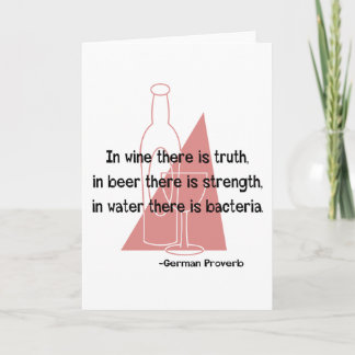En Vino Veritas -retro Card