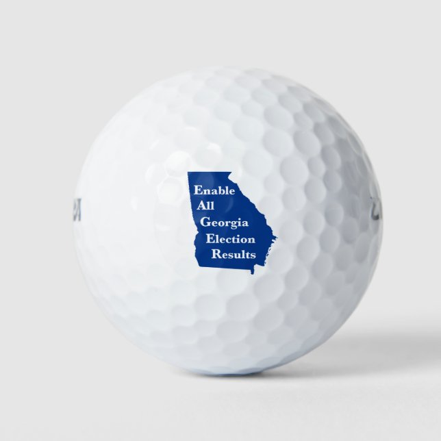 Enable All Georgia Election Results Golf Balls (Front)