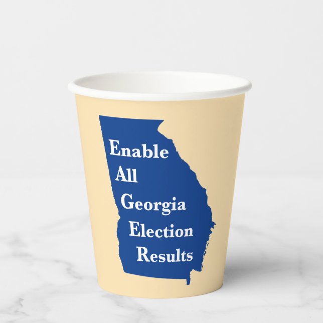 Enable All Georgia Election Results Paper Cups (Front)