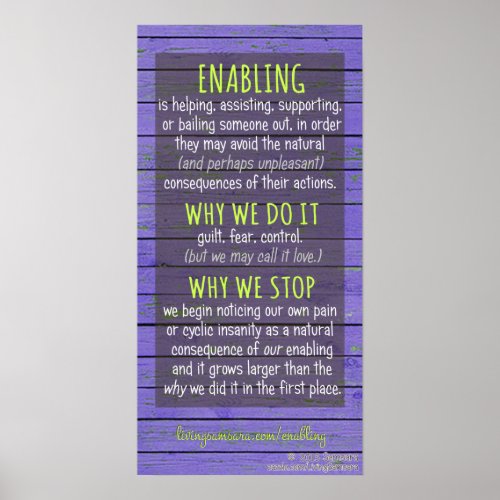 Enabling Definition Why Do It Why Stop Poster