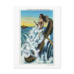 Enactment of the Legend of the White Canoe Postcard