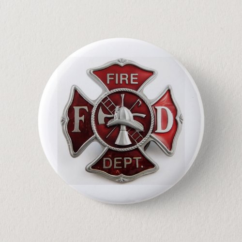 enamel fire dept insignia pinback button