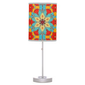 Enamel Look Mosaic / Stained Glass Flower Table Lamp (Front)