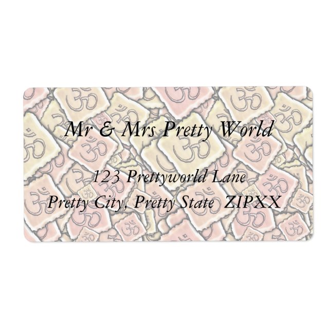 Enamel Tile Om (Aum) Label (Front)