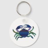 Vintage Crab Drawing Keychain