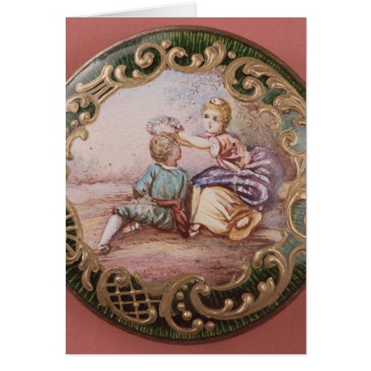 Enamelled and gilt button cards (Front)