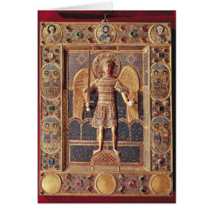 Enamelled plaque depicting the Archangel Michael