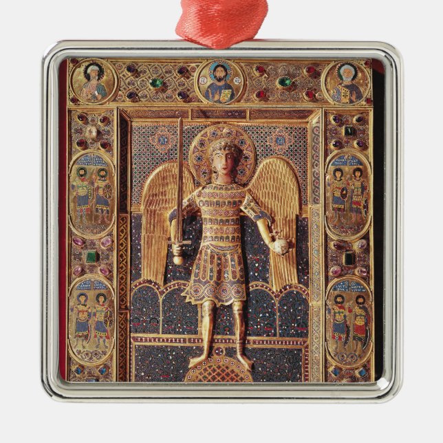 Enamelled plaque depicting the Archangel Michael Metal Ornament (Front)