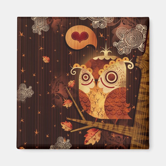 Enamored Owl Magnet (Front)