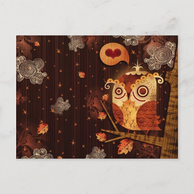 Enamored Owl Postcard (Front)
