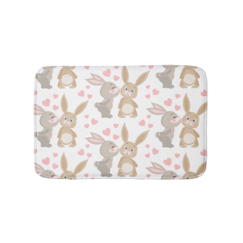 Enamored Rabbits  Bath Mat