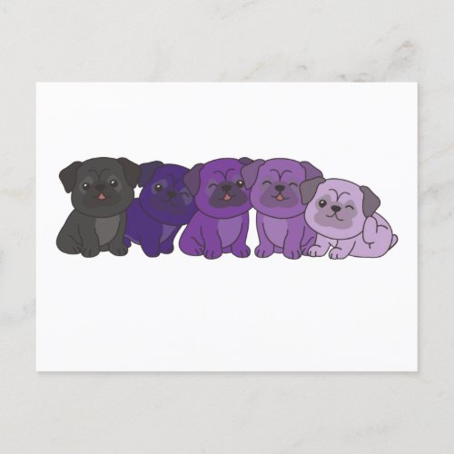 Enbian Flag Pug Pride Lgbtq Cute Dogs Postcard