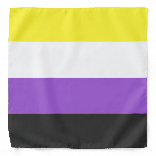 Enby (Non-binary Pride) Flag Bandana (Front)