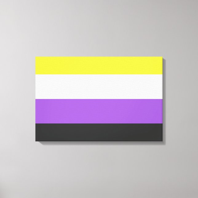 Enby (Non-binary Pride) Flag Canvas Print (Front)