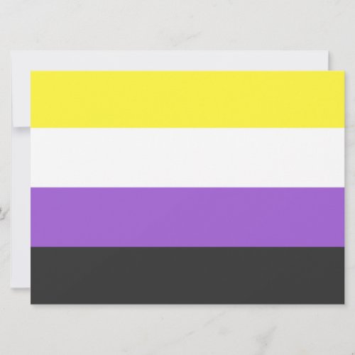Enby Non_binary Pride Flag Card