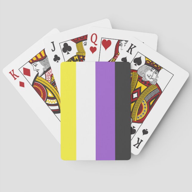Enby (Non-binary Pride) Flag Poker Cards (Back)