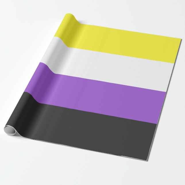 Enby (Non-binary Pride) Flag Wrapping Paper (Unrolled)