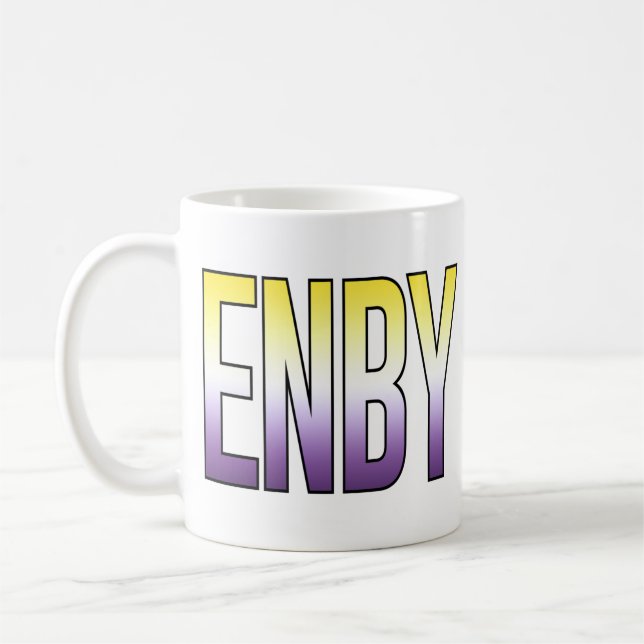 ENBY - Nonbinary Coffee Mug (Left)