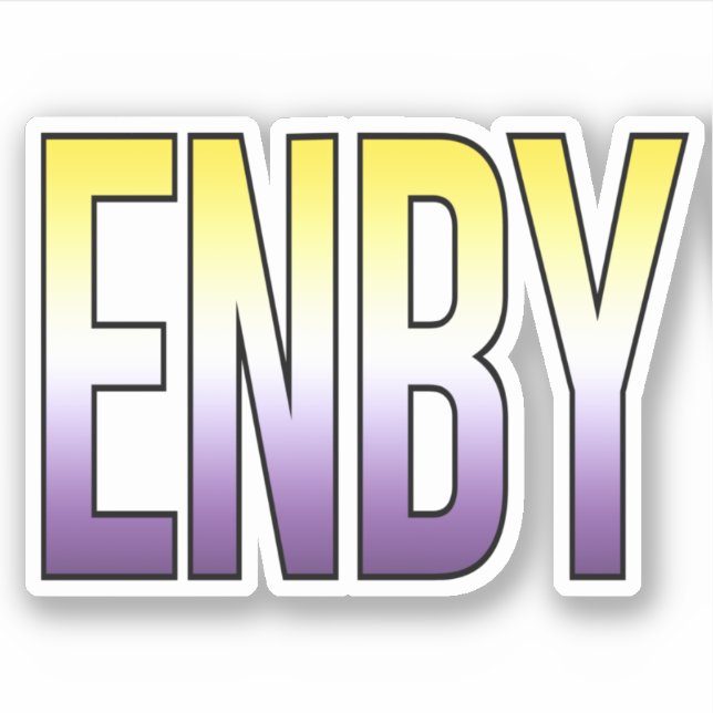 ENBY - Nonbinary Sticker (Front)