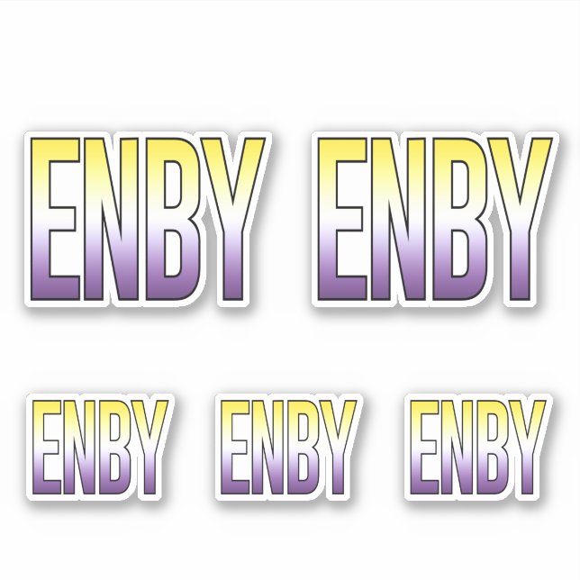 ENBY - Nonbinary Sticker (Front)