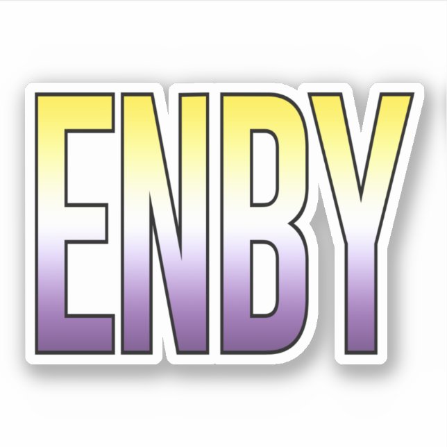 ENBY - Nonbinary Sticker (Front)