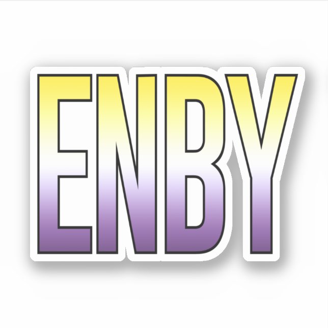 ENBY Nonbinary Sticker (Front)
