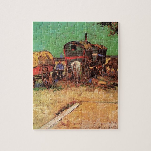 Encampment of Gypsies with Caravans, Van Gogh Jigsaw Puzzle (Vertical)
