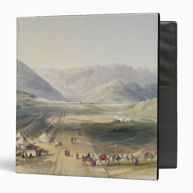 Encampment of the Kandahar Army under General Nott 3 Ring Binder (Front/Inside)