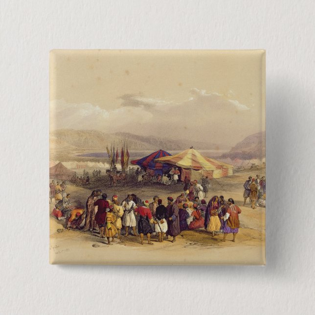 Encampment of the Pilgrims at Jericho' Volume II Pinback Button (Front)