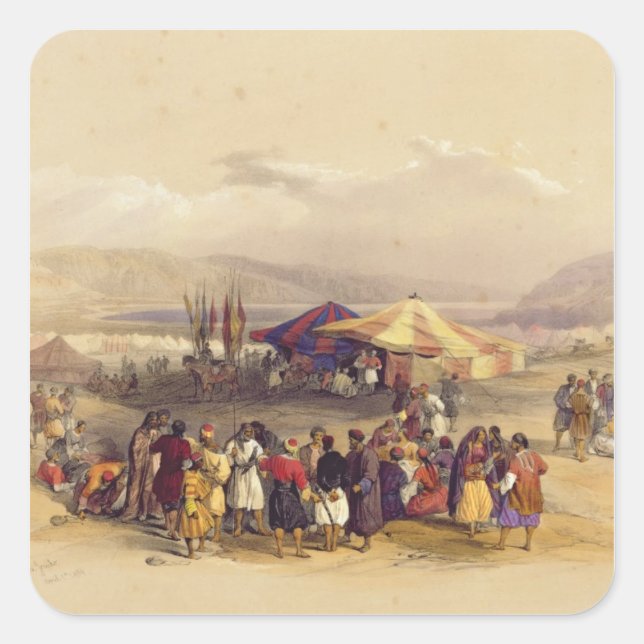 Encampment of the Pilgrims at Jericho' Volume II Square Sticker (Front)