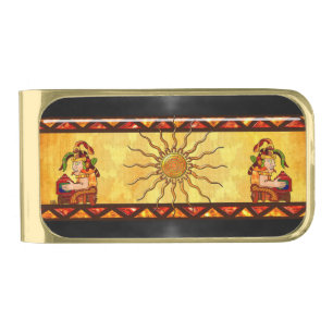 Encantador De Serpientes AZTEC Gold Finish Money Clip
