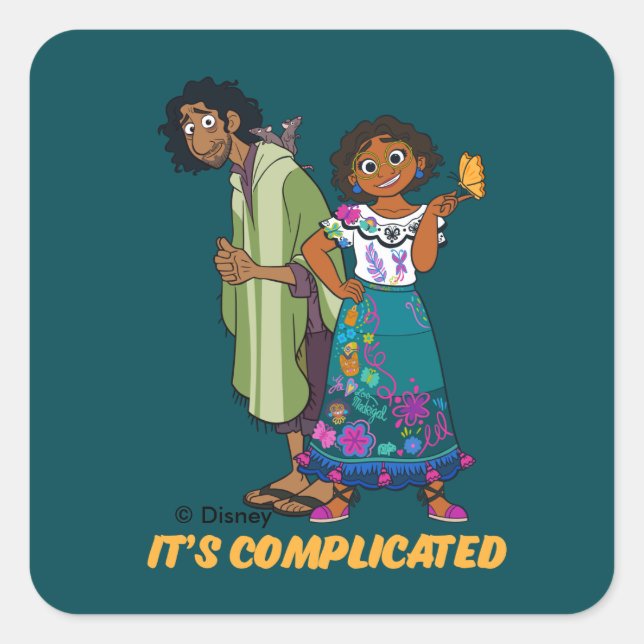 Encanto | Bruno & Mirabel - It's Complicated Square Sticker (Front)
