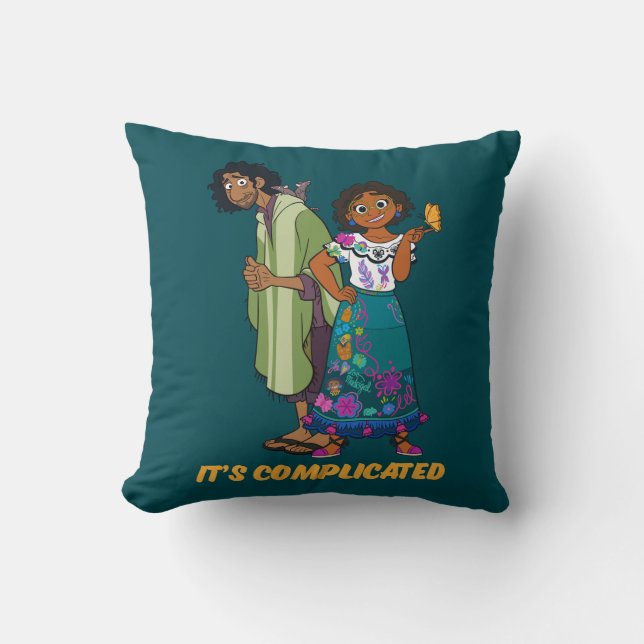 Encanto | Bruno & Mirabel - It's Complicated Throw Pillow (Front)