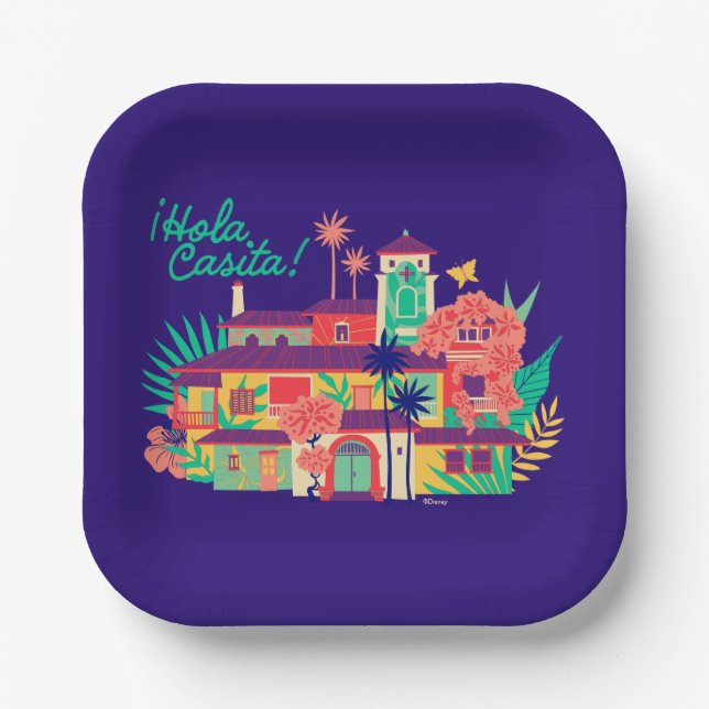 Encanto | Casa de Los Madrigal - Hola Casita Paper Plates (Front)