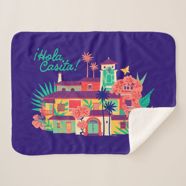 Encanto | Casa de Los Madrigal - Hola Casita Sherpa Blanket (Front (Horizontal))