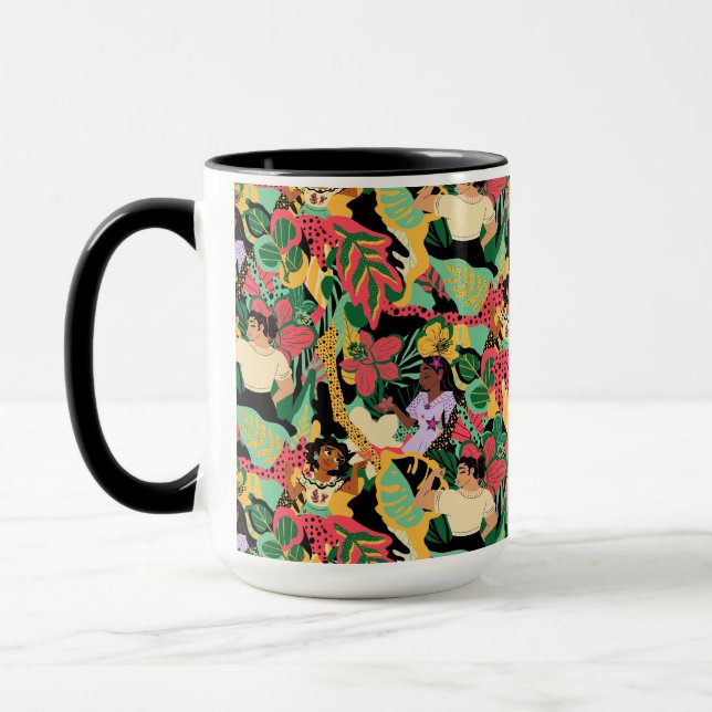 Encanto Colorful Floral Pattern Mug (Left)
