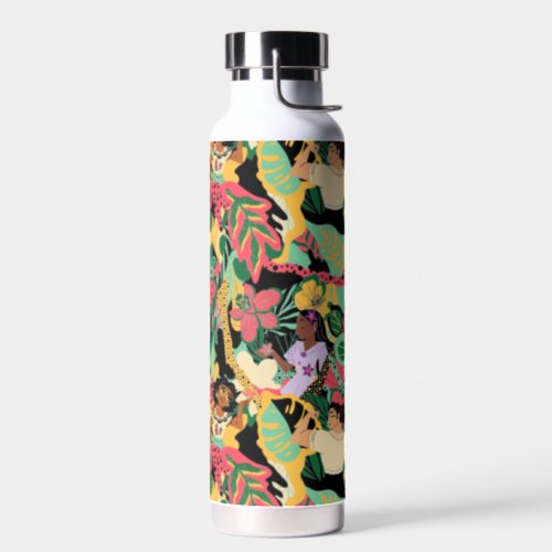 Encanto Colorful Floral Pattern Water Bottle