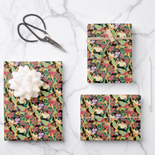 Encanto Colorful Floral Pattern Wrapping Paper Sheets