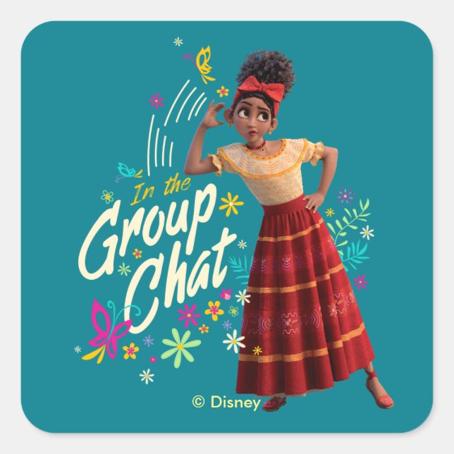 Encanto | Dolores - In The Group Chat Square Sticker (Front)