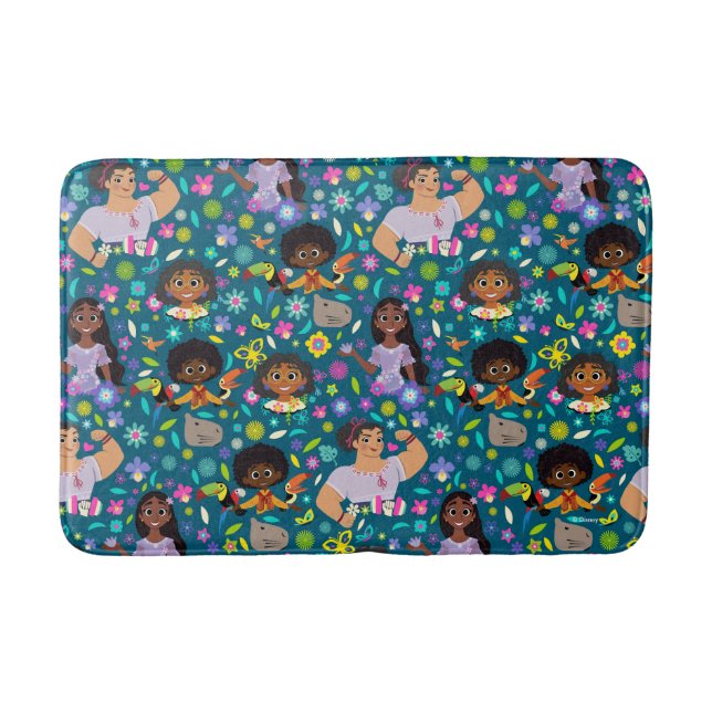 Encanto | Floral Character Pattern Bath Mat (Front)