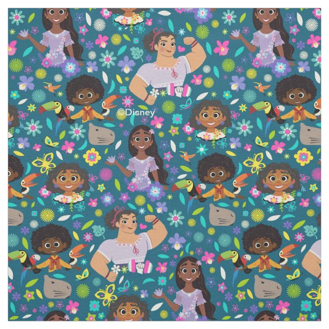 Encanto | Floral Character Pattern Fabric (Swatch)