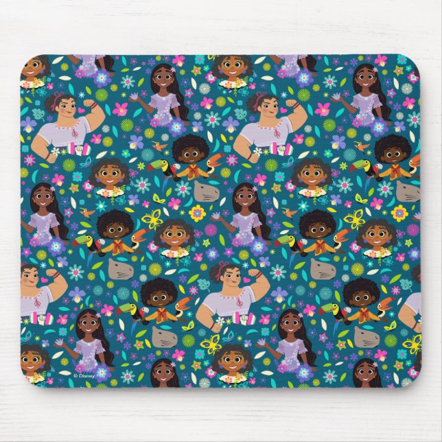 Encanto | Floral Character Pattern Mouse Pad (Front)